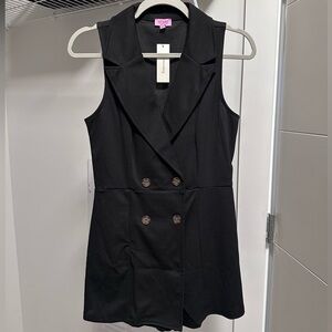Black Blazer Romper